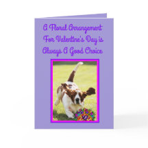 Funny Valentine's Day Card mit Niedlichem Basset &