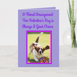 Funny Valentine's Day Card mit Niedlichem Basset & Karte