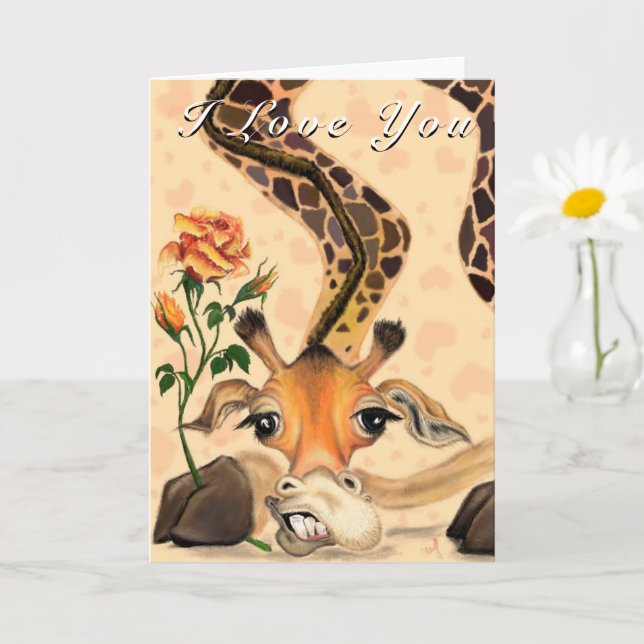 Funny Valentine's Day Card mit romantischer Giraff Karte (Kleine Pflanze)
