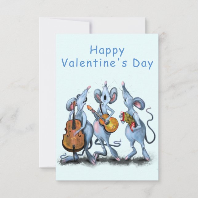 Funny Valentine's Day Card Romantische Musikalisch Karte (Vorderseite)