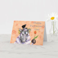 Funny Valentine's Day Card Romantischer Ram mit Tu