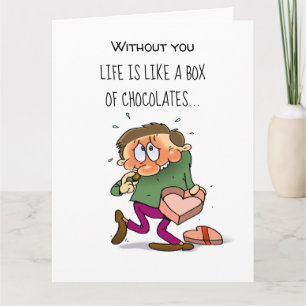 Funny Valentine's Day Chocolate Karte