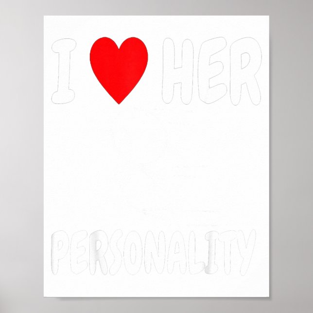 Funny Valentine's Day Couple Matching I Love Her I Poster (Vorne)