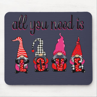 Funny Valentine's Day Gnome Mousepad