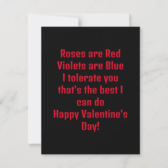 Funny Valentine's Day Holiday Card Feiertagskarte (Vorderseite)