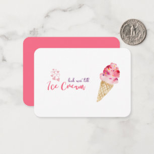 Funny Valentine's Day Ice Cream Joke Quote Card Mitteilungskarte
