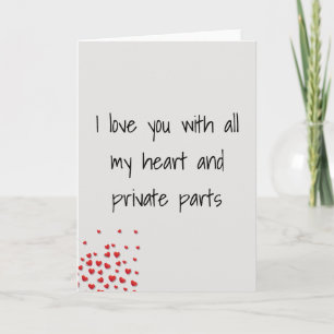 Funny Valentine's Day Liebe Sie Private Parts Karte