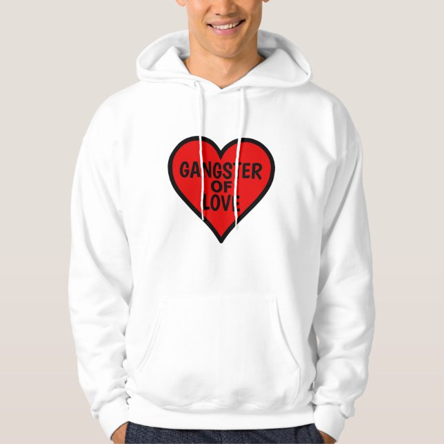Funny Valentine's Day, Men's T - Shirt, Gangster Hoodie (Vorderseite)