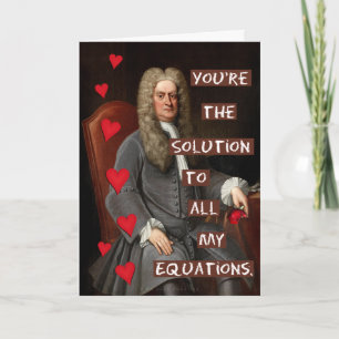 Funny Valentine's Day Newton Geek Maek Liebe Feiertagskarte