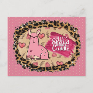 Funny Valentine's Day Niedlich Hunde Cuddle Postkarte