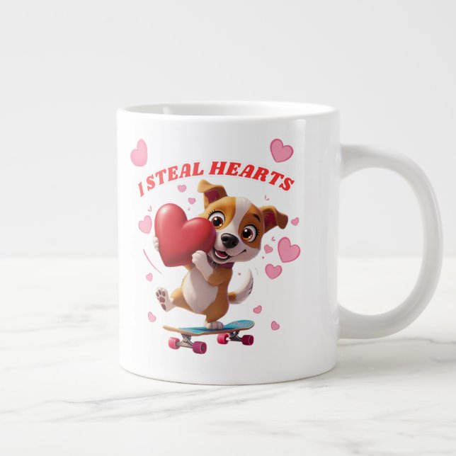 Funny Valentine's Day - Niedlich, modern & humorvo Jumbo-Tasse (Rechts)