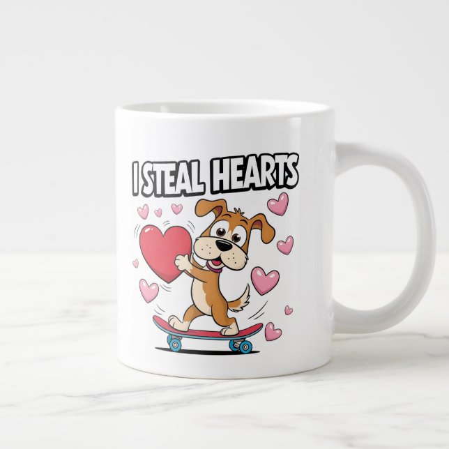 Funny Valentine's Day - Niedlich, modern & humorvo Jumbo-Tasse (Rechts)