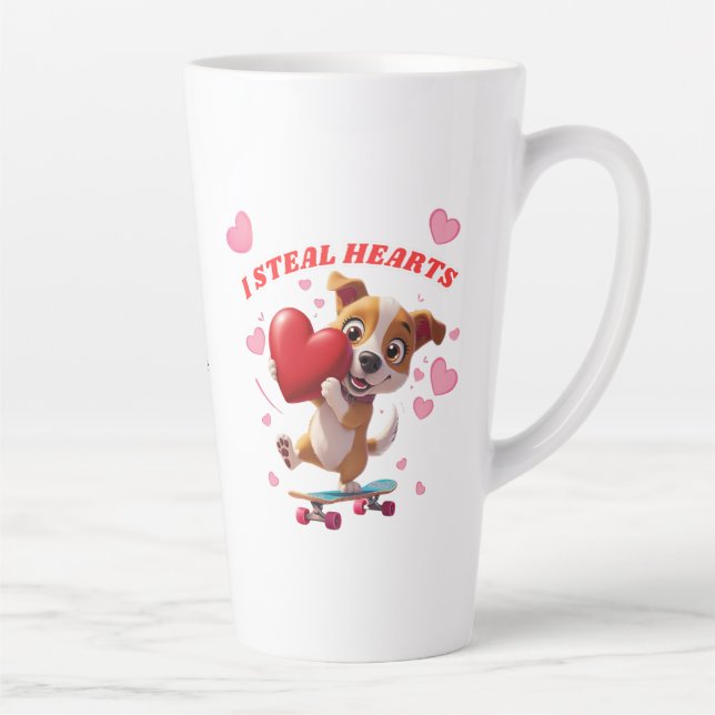 Funny Valentine's Day - Niedlich, modern & humorvo Milchtasse (Rechts)