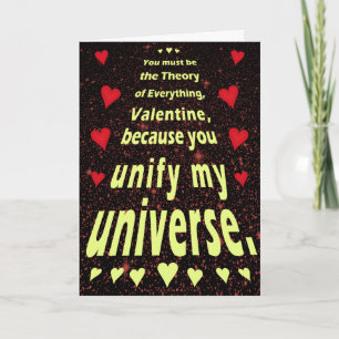 Funny Valentine's Day Outer Space Geek Liebe Feiertagskarte
