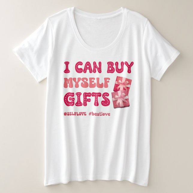 Funny Valentine's Day Self Liebe Große Größe T-Shirt (Design vorne)