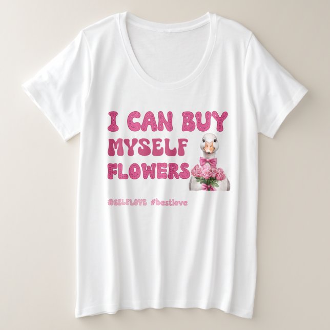 Funny Valentine's Day Self Liebe Große Größe T-Shirt (Design vorne)