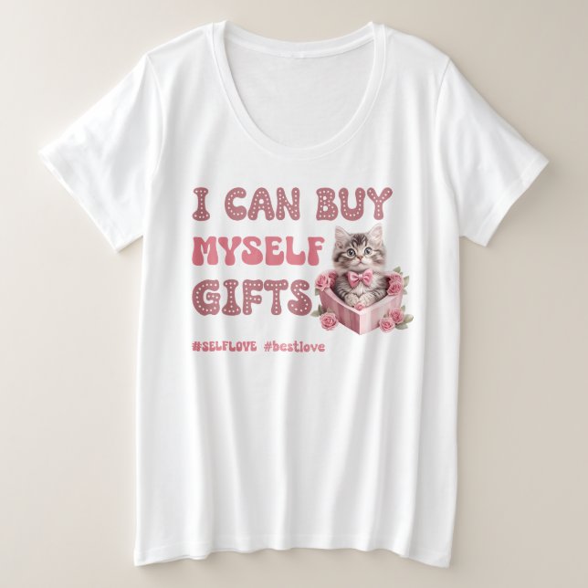 Funny Valentine's Day Self Liebe Große Größe T-Shirt (Design vorne)