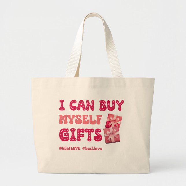 Funny Valentine's Day Self Liebe Jumbo Stoffbeutel (Vorne)