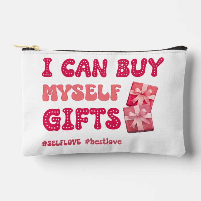 Funny Valentine's Day Self Liebe Zubehörtasche (Vorderseite)