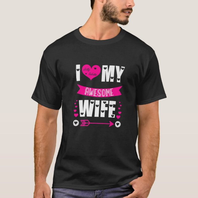 Funny Valentine's Days Liebe Herz Männer Ich Liebe T-Shirt (Vorderseite)