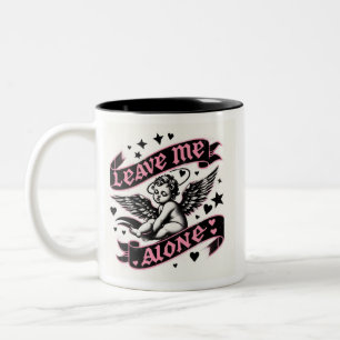 Funny Valentines, Verlass mir Alone traurig cupid Zweifarbige Tasse