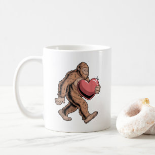 Funny Valentinstag Bigfoot Herzstück Lugano Gester Kaffeetasse