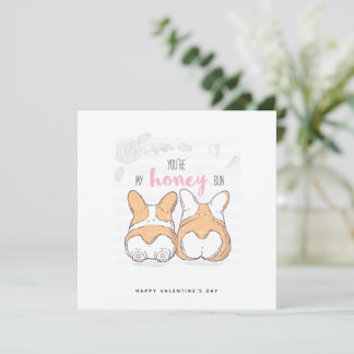 Funny Valentinstag Corgi Dog Hintern Card Feiertagskarte