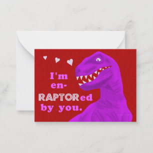 Funny Valentinstag Dinosaur Pub Kinder Klassenzimm Mitteilungskarte