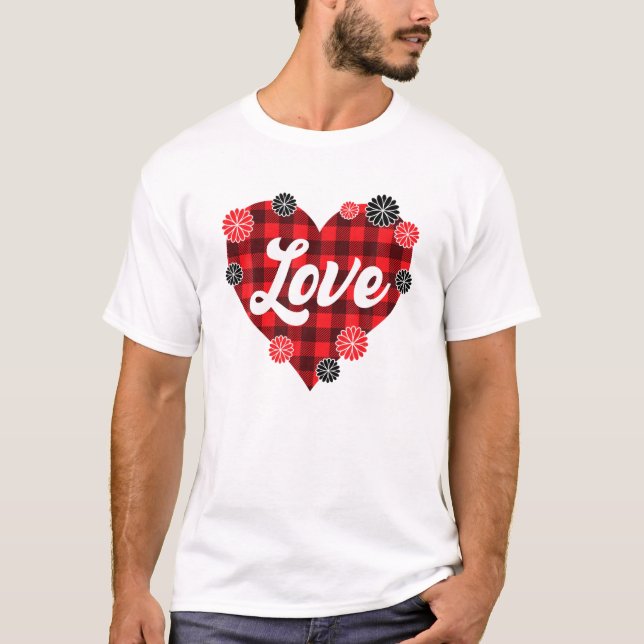 Funny Valentinstag Liebe Blume T-Shirt (Vorderseite)