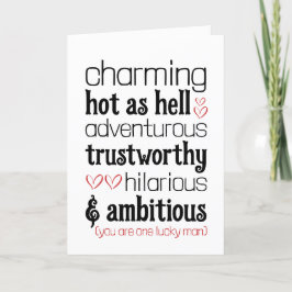 Funny Valentinstag Liebe Card für ihn Dankeskarte