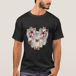 Funny Valentinstag Ragdoll Herzgeschenk Katze Love T-Shirt
