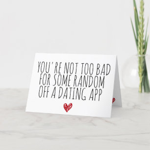 Funny Valentinstag Random Typ Verabreden App Card Karte