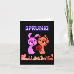 Funny Valentinstag Sprunki Herz für Kinder Mädchen Karte