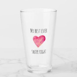 Funny Valentinstag Swipe Right Verabredet Glas