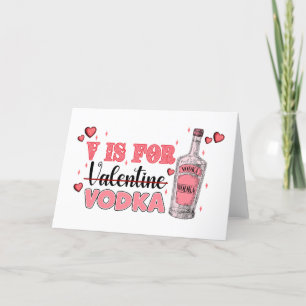 Funny Valentinstag V ist für Vodka Feiertagskarte