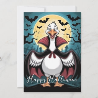 Funny Vampire Goose Halloween Feiertagskarte