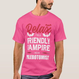 Funny Vampire Phlebotomist Phlebotomie T-Shirt