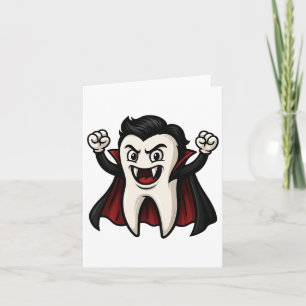 Funny Vampire Tooth Spooky Halloween Zahnärzte Karte
