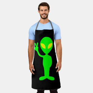 FUNNY VATER ALIEN PEACE SIGN KITCHEN SCHÜRZE