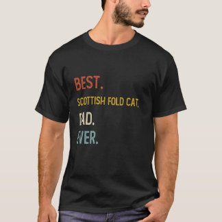 Funny Vater Best Scottish Fold Cat Vater Ever Shir T-Shirt