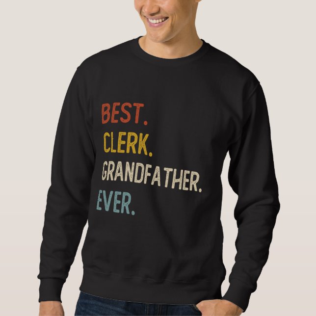 Funny Vater Bester Clerk Großvater Ever Shirts Vat (Vorderseite)