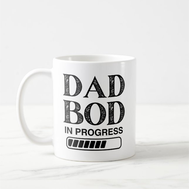 Funny Vater Bod ist im Gange | Schwarzer Vater Kaffeetasse (Links)