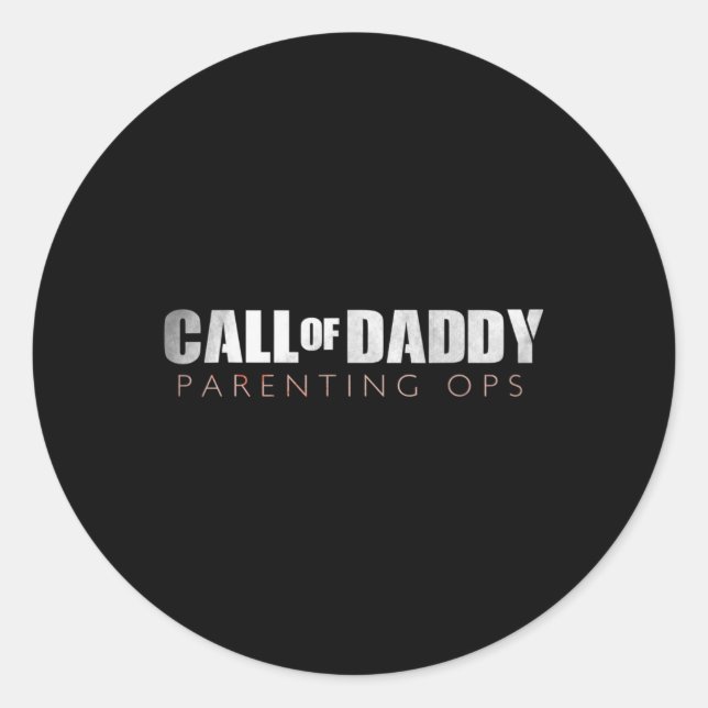 Funny Vater Call von Daddy Elterning Ops Geschenk Runder Aufkleber (Vorderseite)