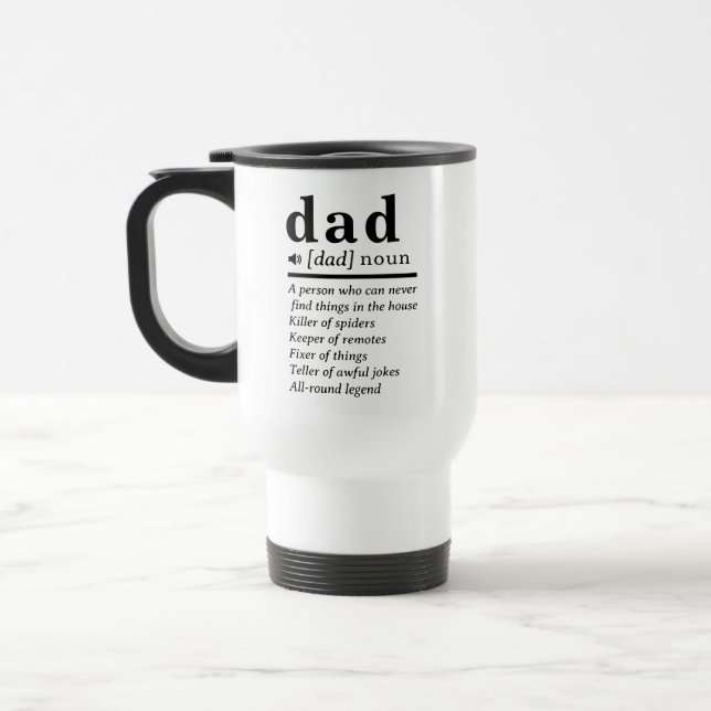 Funny Vater Definition Reisebecher (Links)