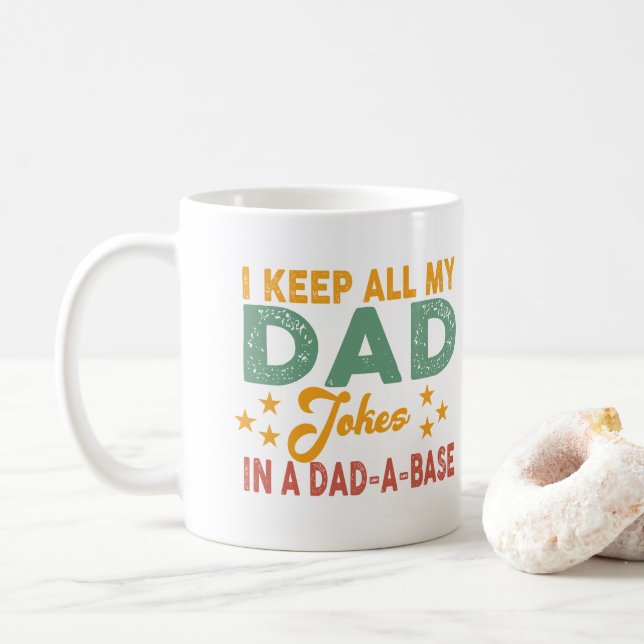 Funny Vater Gift Joke Loving Vaters Kaffeetasse (Mit Donut)