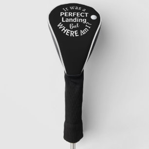 Funny Vater Golf Ball Spaß Schwarz-weiß Typografie Headcover