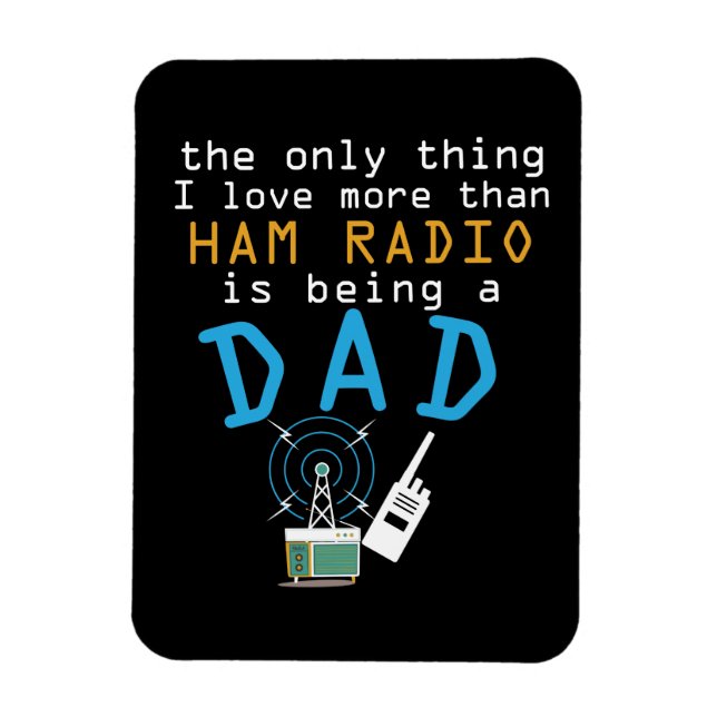 Funny Vater Ham Radio Fathers Day Amateur Männer G Magnet (Vertikal)