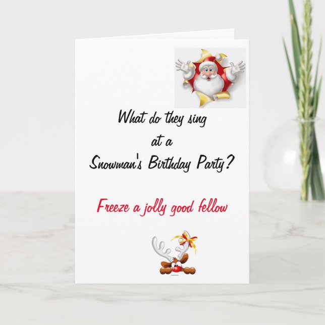 Funny Vater Joke Christmas Card Karte (Vorderseite)