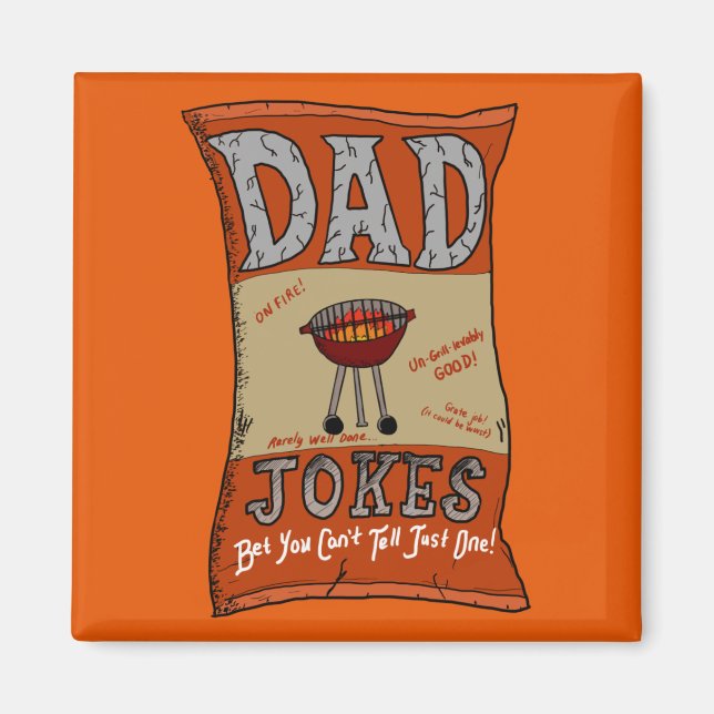 Funny Vater Jokes Vathers Day Grilling Quote T - S Magnet (Vorne)