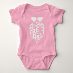 FUNNY VATER MIT BÄRTEN SIND BESSER VATER DAY BABY STRAMPLER